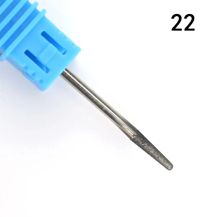 1 шт. алмазные сверла для ногтей педикюрные ножницы для фрезерования Электрический станок маникюрные принадлежности для резки фреза для ногтей - Цвет: 22