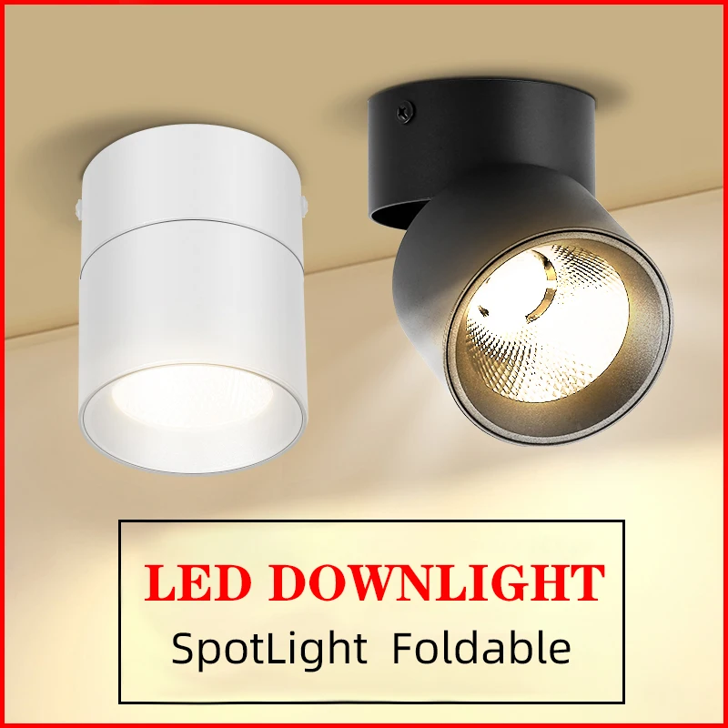 Led Downlights Ceiling-Led-Spot Living-Room Surface-Mounted Foldable 220v 10w 25w 15w
