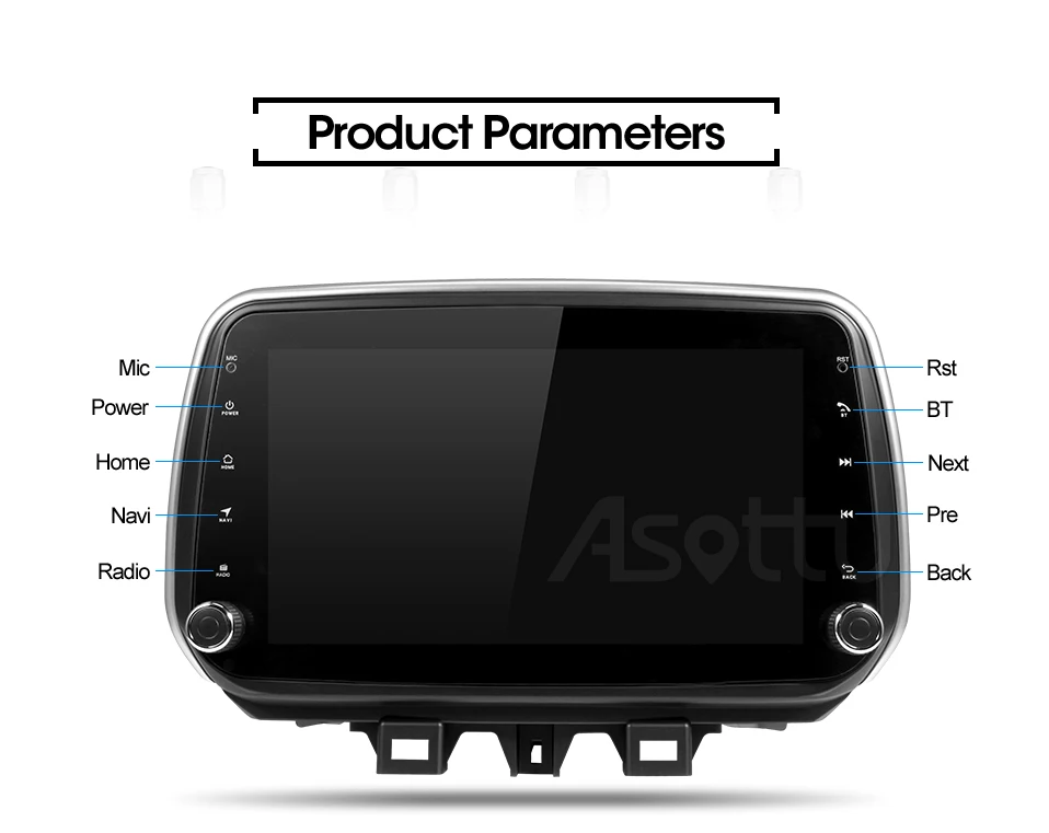 Asottu HY606 android 9,0 PX6 автомобильный dvd для hyundai Tucson ix35 автомобильный Радио gps навигация raido видео плеер стерео