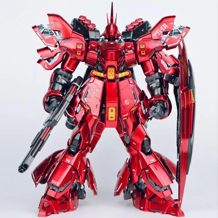 

Аниме Gunpla Mg 1/100 мобильный костюм 6631s металлическая цветная искусственная кожа Sazabi светодиодная искусственная модель робот сборка фигурки для мальчиков Игрушки