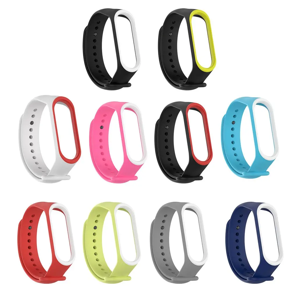 

2 colors Wrist for Mi Rubber for Band 4 Wristband Smart Sports Bracelet Wristband Strap Smart Ring Accessories
