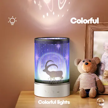 

3 in 1 LED Night Light Built-in Bluetooth Speaker Starry Sky Projector with Animation Night Lamp for Kids Bedroom Decor Lighting