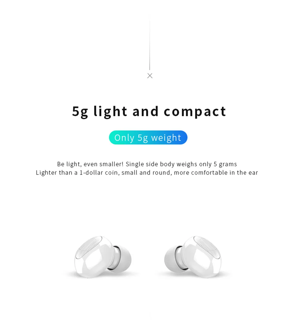 B20 TWS Mini Dual V5.0 Bluetooth Earphones True Wireless Headsets 3D Stereo Sound Earbuds Dual Microphone Charging box