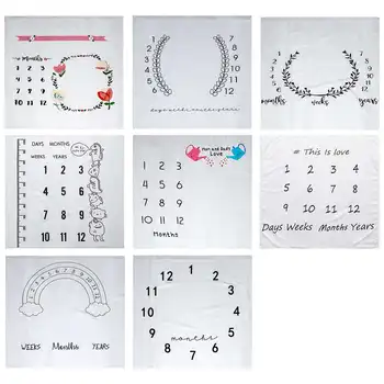 

8Color Cartoon Pattern Infant Baby Photo Props Background Blankets Play Mats Backdrop Cloth Calendar Photo Accessories