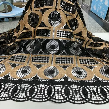 

2020 Latest Guipure Lace Cord Lace Embroiderey French African Lace Fabric High Quality Nigeria Lace Fabric For Wedding WD092602