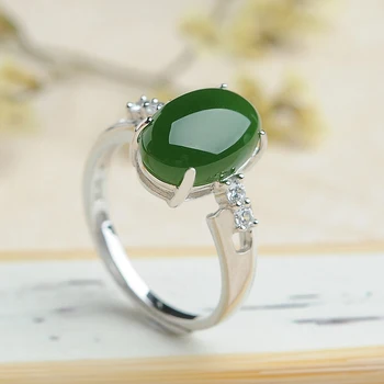 

Authentic and Tianyu ring 925 silver jade ring elegant women's jade ring with certificate