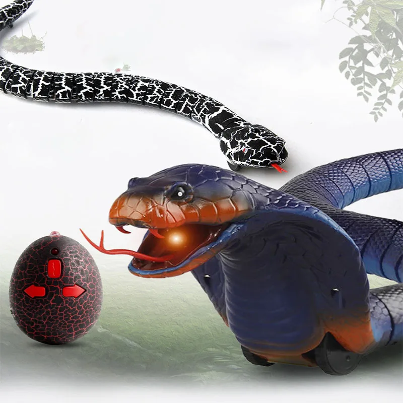 

Hot Sale Novelty Infrared Remote Control Snake Simulation Modeling Cobra Funny Toys for Children Remote Control Animal