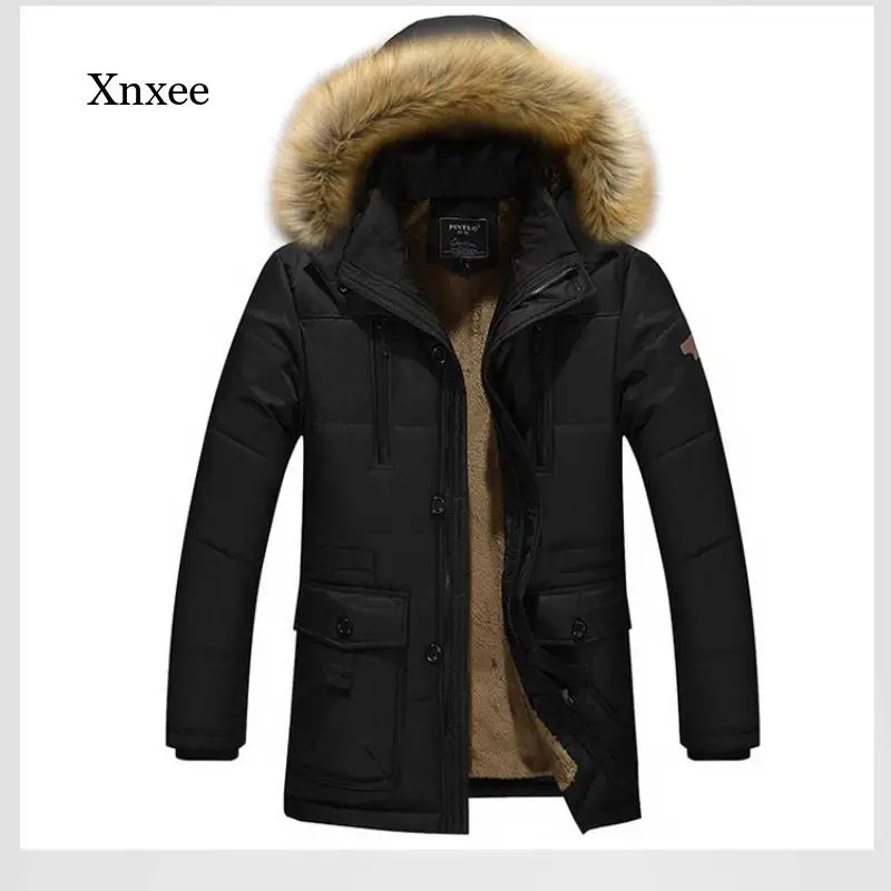 

Новинка 2021, зимняя куртка, Мужская Повседневная Толстая ветрозащитная свободная теплая куртка с меховым воротником, Мужская одежда, теплая куртка