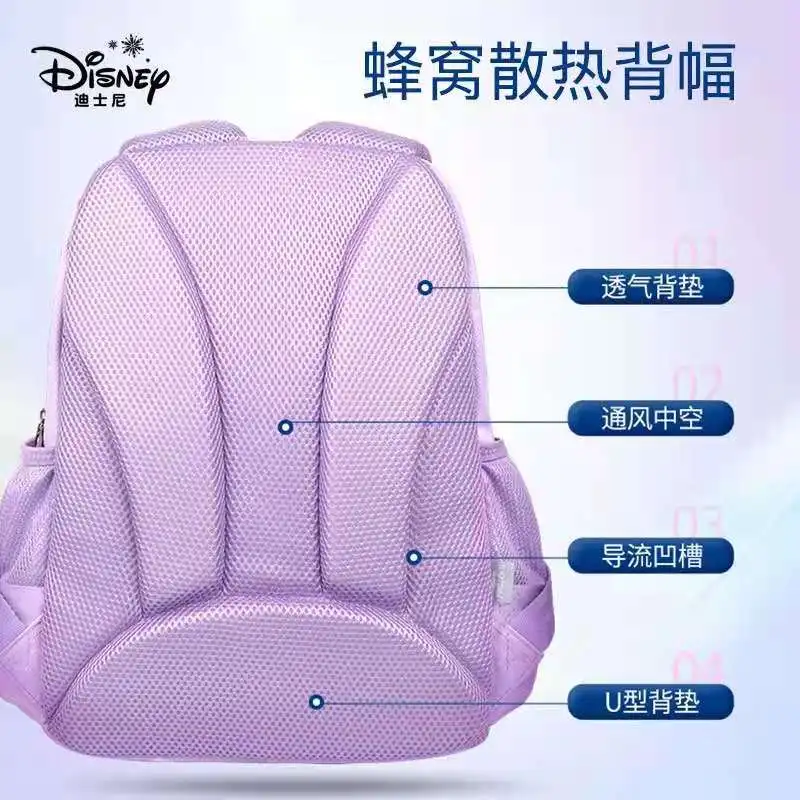 Disney Frozen School Bags For Girls Elsa Anna Primary Student Shoulder Orthopedic Backpack Grade 1-5 Large Capacity Mochilas
