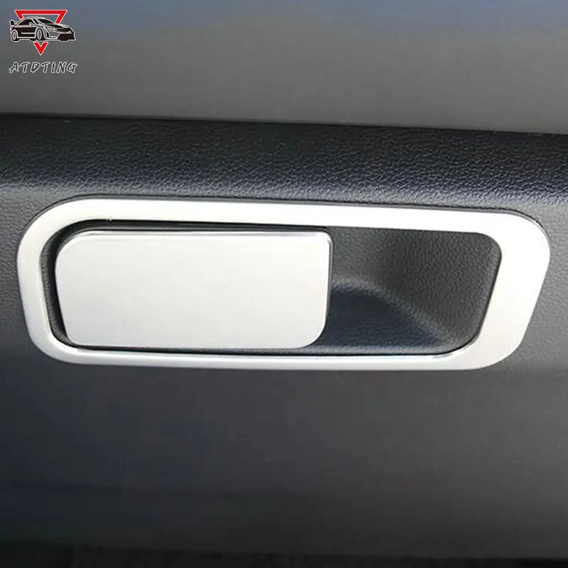 

For Haval H6 2021 copilot glove box Handle glitter storage box Stainless steel decorative patch interior cover Car Accessories
