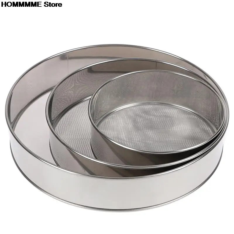 ProfessionalKitchenFineMeshFlourSifterRoundStainlessSteelFlour
