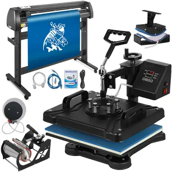 

12 "x 15" 5 in 1 Heat Press LED Controller / 53 "Vinyl Cutting Plotter