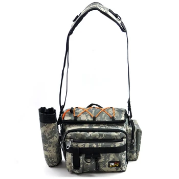 

Multifunction Fishing Bag 20x11x17cm High Capacity Fishing Tackle Lure Bag Shoulder Bag Canvas Waist Bag