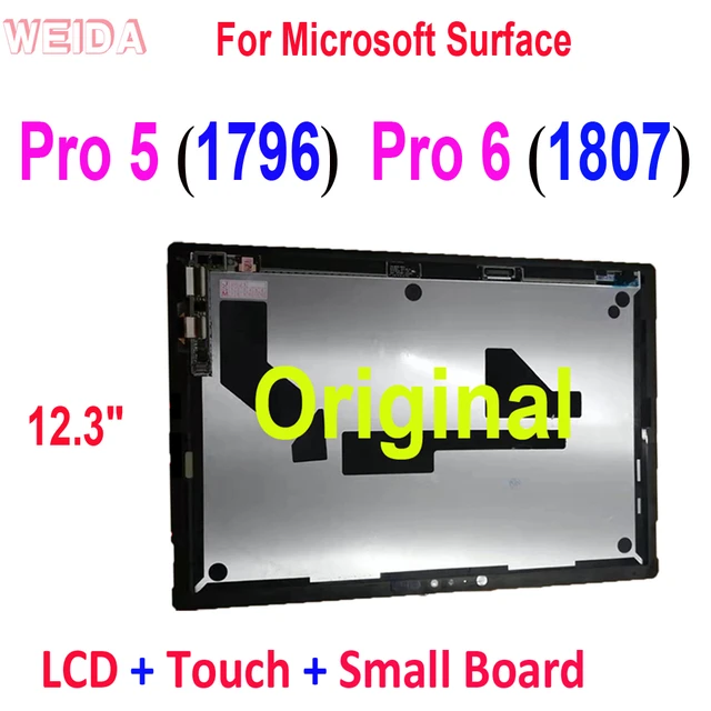 LCDOLED Replacement for Microsoft Surface Pro 6 1796 LTE 1807 1809 12.3  inches 2736x1824 LP123WQ1-SPA1 SPA3 LED LCD Display Touch Screen Digitizer