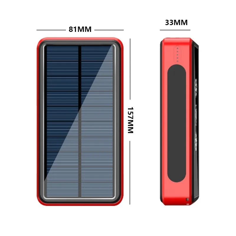 80000mAh QI Solar Power Bank Fast Charger Outdoor Portable Power Bank External Battery for IPhone Xiaomi Mi Samsung portable phone charger