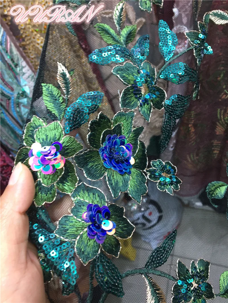 Вышитое Тюлевое кружево с блестками высокого качества благородное французское кружево прекрасный материал для платья