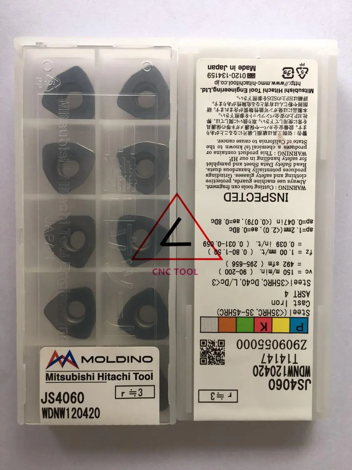 

WDNW120420 JS4060 10pcs Hitachi high cutting performance CNC indexable inserts