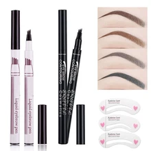 Абсолютно карандаш для бровей, водостойкий, вилка, кончик бровей, тату-ручка, 4 головки, тонкий эскиз, жидкий, для увеличения бровей, краситель, оттенок, ручка