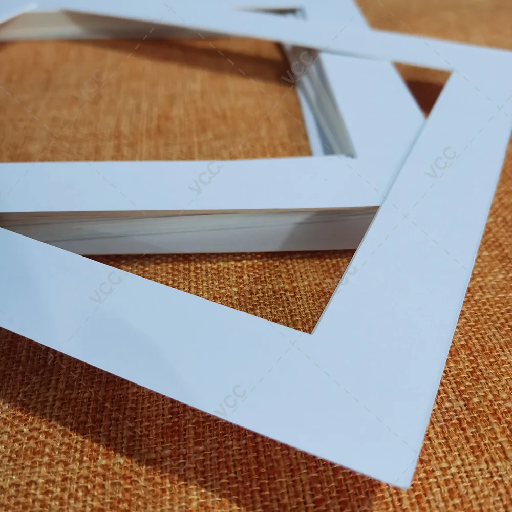 Photo Mats 15Pcs Square Paper Mounts 6/7/8/10/16 inch A4 A3 Picture Frames Photo Decor Mat Paper Frame