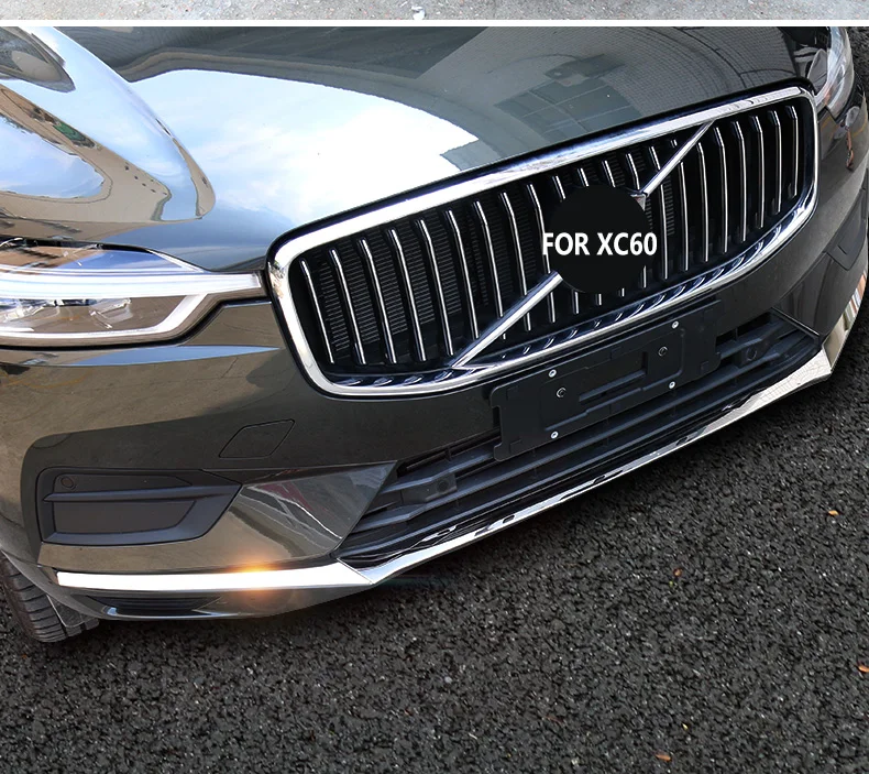 Для volvo xc60 передний бампер яркая полоса чистая передняя губа анти-столкновения украшения