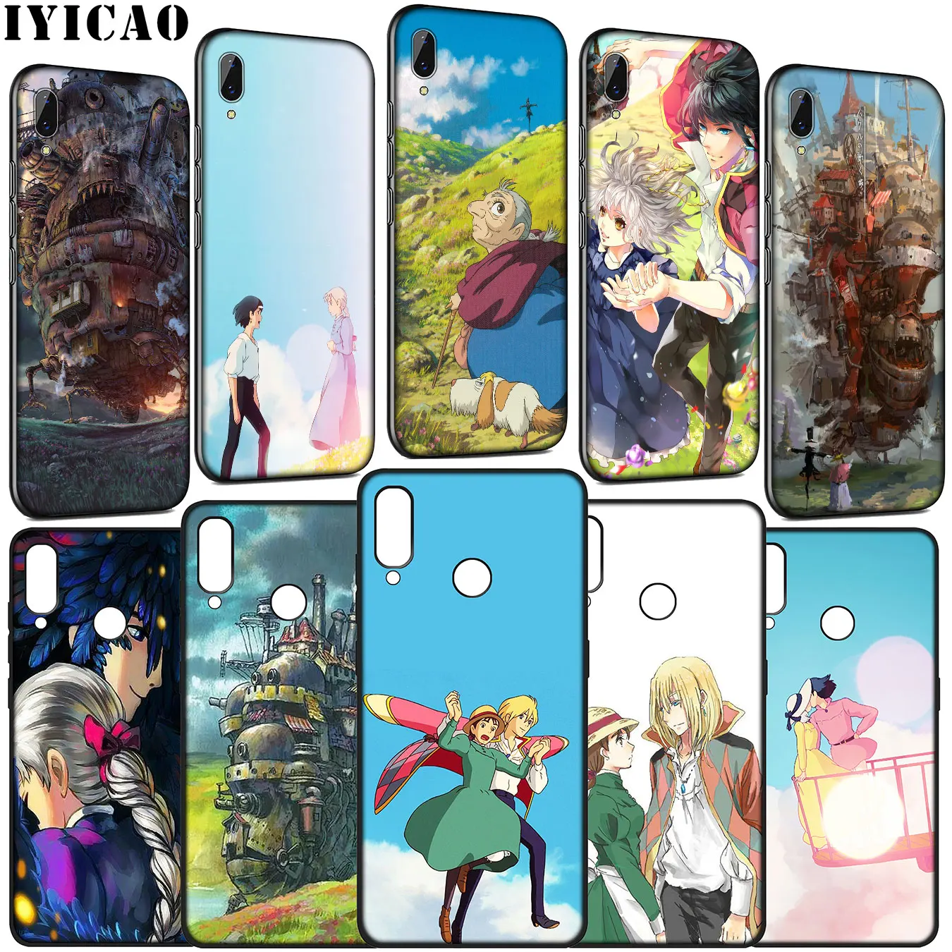 Мягкий силиконовый чехол IYICAO Howl's Howls для Huawei Y9 Y7 Y6 Prime 2019 Honor 20 10 9 9X 8C 8X 8 Lite 7C 7X 7A Pro |
