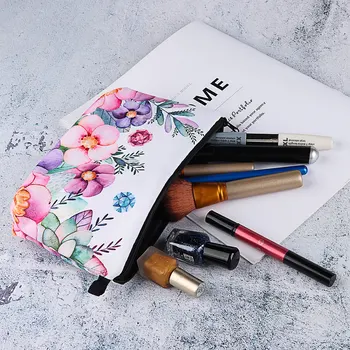 

3D Printed Cosmetic Bags Multifunction Makeup Pouch Fashion Lipstick LOVE Letter This Bag Contains My Face Flower Donut Fruits