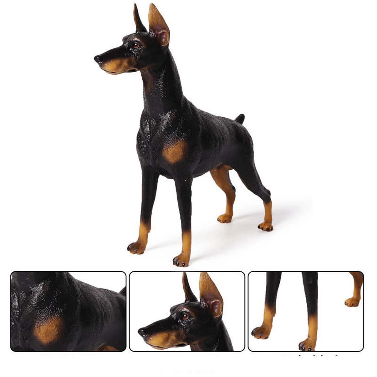 Немецкая фигурка собаки Doberman Pinscher животного коллекционная игрушка Обучающие