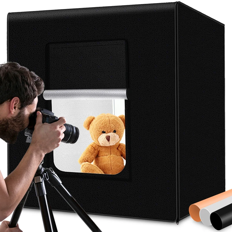 

M60II Light Box 60CM Photography Photo box Foldable 48W Softbox with LED Light Board for Subject Jewelry Product Toy Shooting