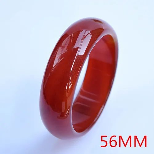 Red 56MM Прямая, женские браслеты с широкими полосками, натуральный красный и зеленый агат, браслеты, манжета для женщин и девушек, для помолвки, танцев, вечеринок, подарки - Цвет камня: Red 56MM