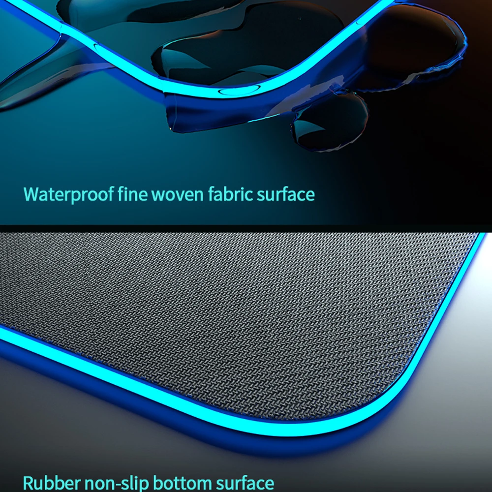 Almofada do Rato com Carregador sem Fio 15w Carregamento sem Fio do Telefone Móvel Carregador Rgb Luminosa Mousepad Led Luz Mouse Pad Rgb - Imagem 2