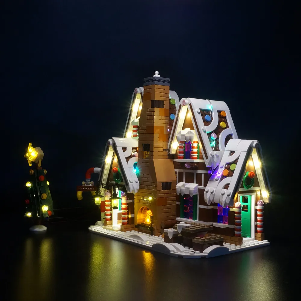 Набор со светодиодный Ной подсветкой для конструктора Lego 10267 имбирный дом