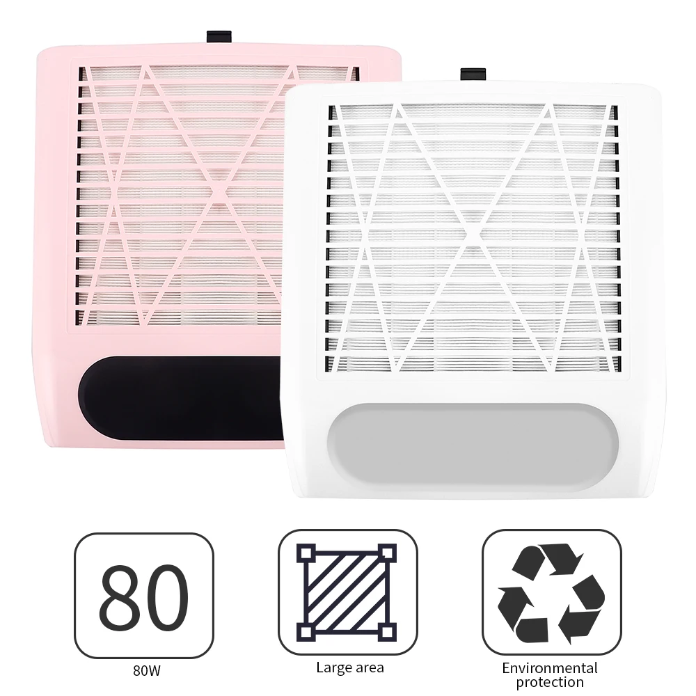  80W Nail Dust Suction Dust Collector Fan Vacuum Cleaner Manicure Machine Tools Dust Collecting Nail