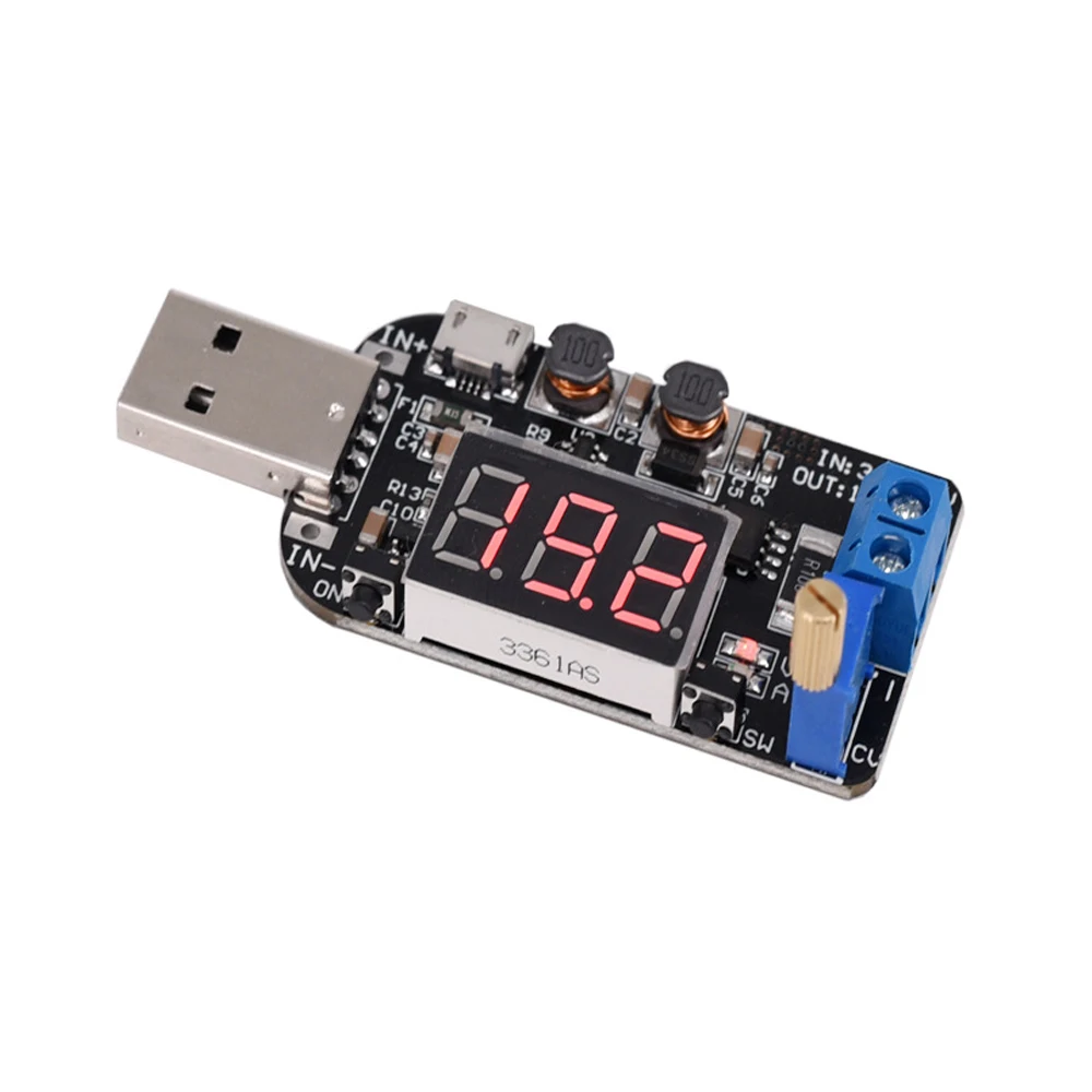 

With Current USB Micro USB 5V to 3.3V 9V 12V 18V 24V Adjustable Buck-Boost Power Supply Voltage Regulator Module LED Display