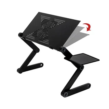 

Laptop Table Stand with Adjustable Folding Holder Stand Notebook Desk Bed for Netbook or Tablet with Mouse Pad Computer Desks