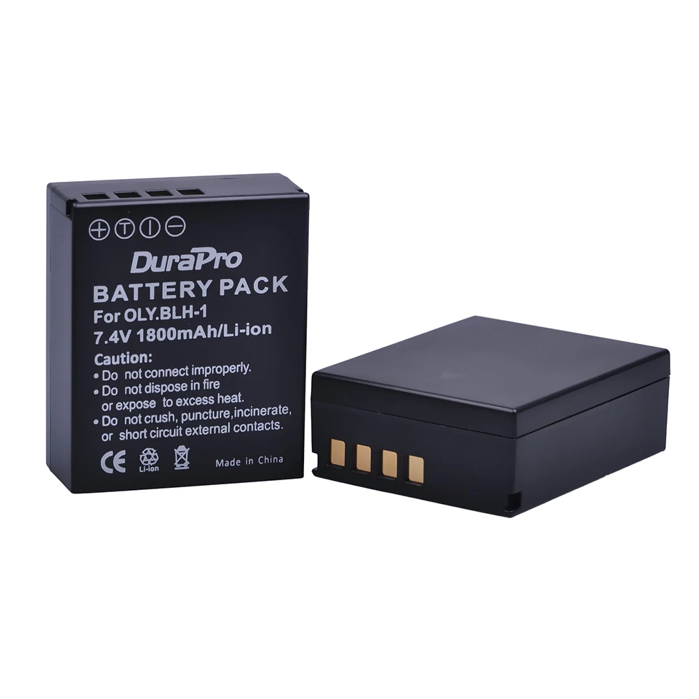 1800mAh BLH1 BLH 1 BLH-1 Battery + LCD UDC Charger for Olympus E-M1 Mark II, E-M1X, E-M1 Mark III Camera lithium ion battery pack