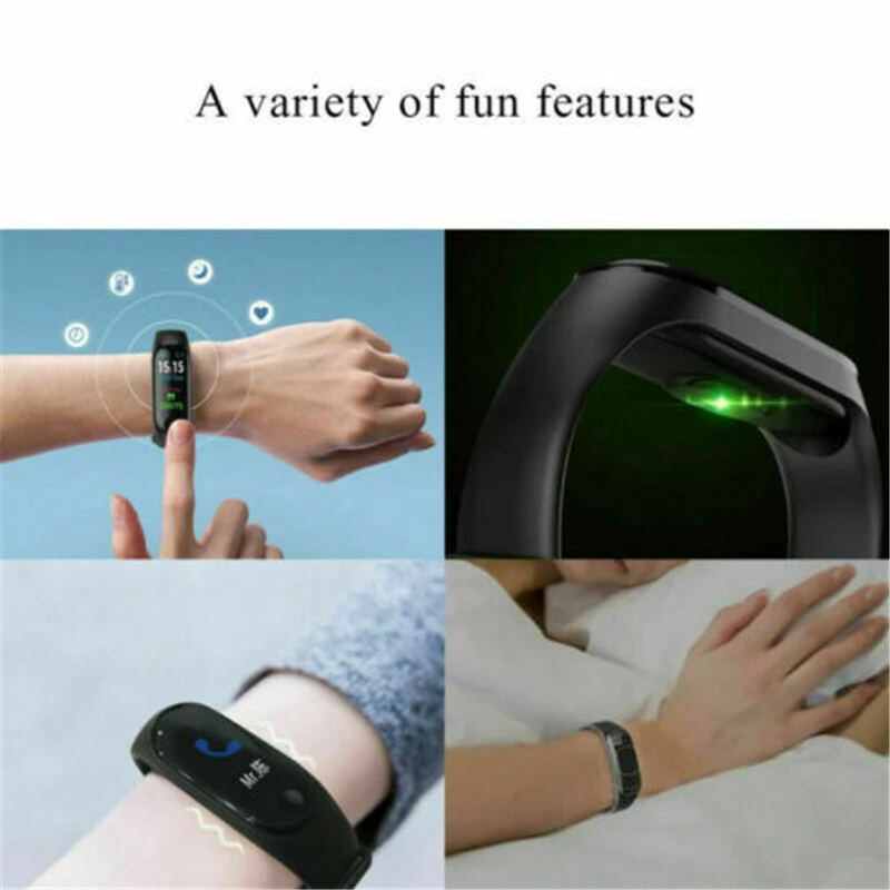 LHMZNI смарт-браслет Smallmi Band 3 Смарт-часы фитнес-трекер монитор сердечного ритма водонепроницаемый Сенсорный Экран браслет для Android IOS