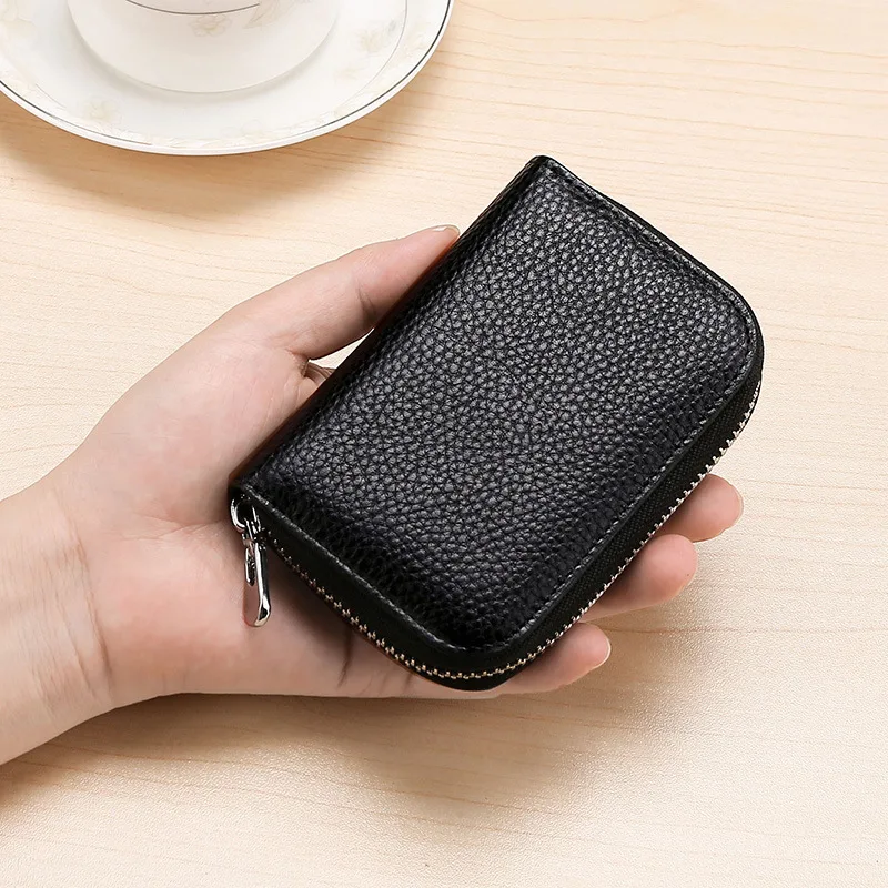 Rfid Блокировка Нет сканирования портмоне клатч для мужчин молния кошелек сумка-кошелек держатель карты 10 карт слот мужской кошелек Противоугонный