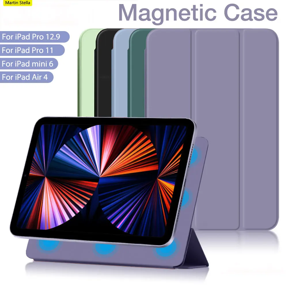 Магнитный чехол для Ipad Air 4 2020 Mini 6 5 поколения Чехол Pro 11 12 9 2021 10 8 3 умный аксессуары |