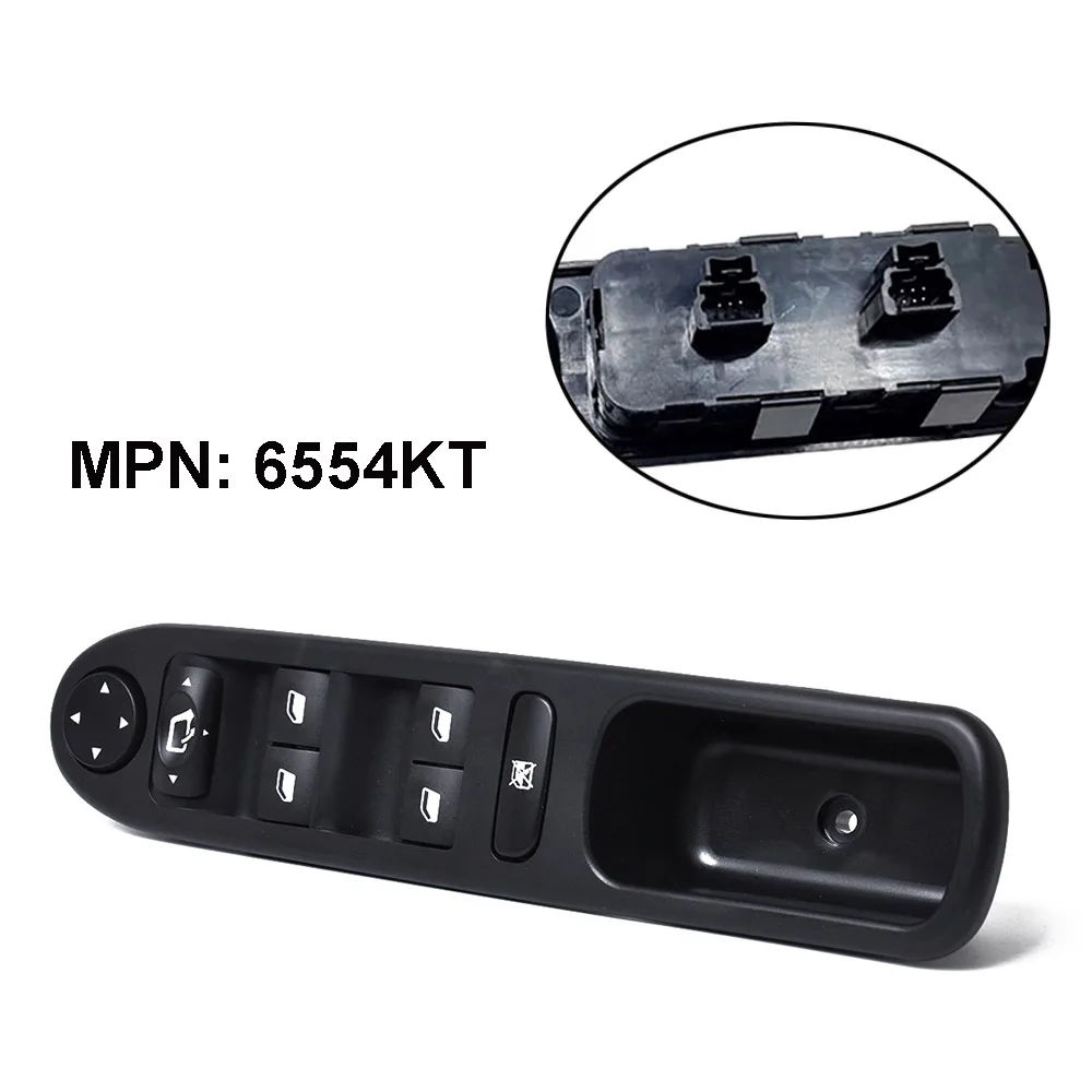 

JEAZEA Left Driver Side Master Window Control Switch 6554KT 6554KS Fit For Peugeot 307 307CC 307SW 2002 - 2011 2012 2013 2014