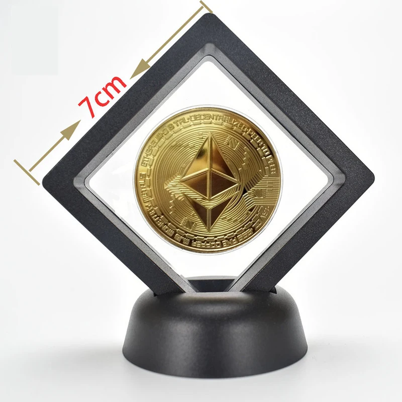 Réplica de moneda Ethereum chapada en oro y plata, regalo de colección de arte Metal físico, imitación antigua, sin moneda, coleccionable