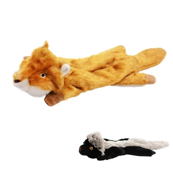 

Cute Plush Toys For Dog Squeak Pet Squirrel Animal Toy Dog Chew Squeaky Whistling Dog Toys Bite-resistant Molar Teeth Toys