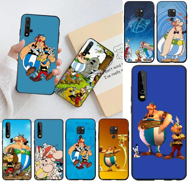 Чехол YJZFDYRM Asterix и Obelix черный корпус телефона для Huawei P40 P30 P20 lite Pro Mate 30 20 P Smart 2019