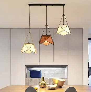 

Nordic Modern Dining Room Pendant Lights Creative Iron Restaurangt Bar Cafe Hanging Lighting Simple Loft Home Deco Lamp Fixtures