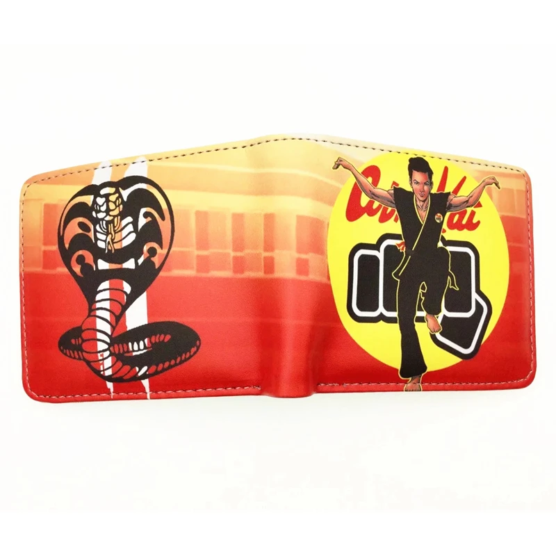 Free Shipping Movie Anime Cartoon Purse Cobra Kai  PU Leather Wallet for Young  With Coin Pocket 