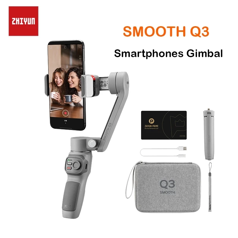 Zhiyun Smooth Q3 3-Axis Smartphone Gimbal Stabilizer with Light Auto Inception Object Tracking for iPhone 12 11 PRO MAX Android