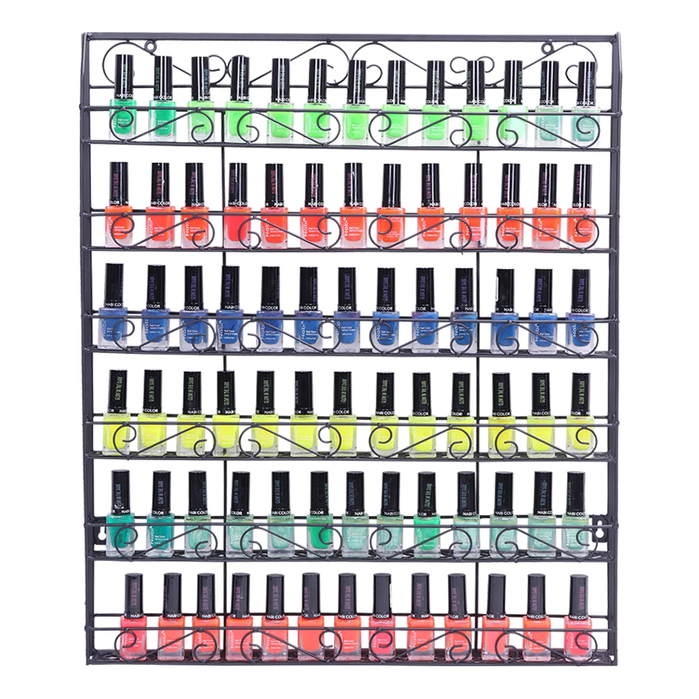 

6 Tier Nail Polish Rack Holder, Nail Polish Wall Rack Organizer, Wall Round Metal Salon Wall Art Display
