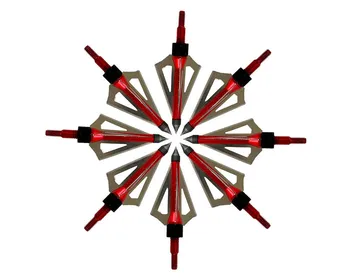 

100pcs Linkboy Archery 100GR 125GR Red Arrow Broadheads 3-blades Arrowheads for Compound Bow Hunting