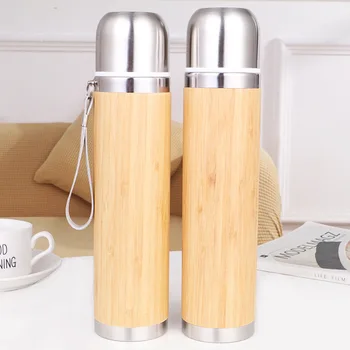 

Manufacturers Direct Selling Creativity 500ml zhu qiao Cup 304 Stainless Steel Inner Courage Bamboo Case Warhead Insulated Cup C