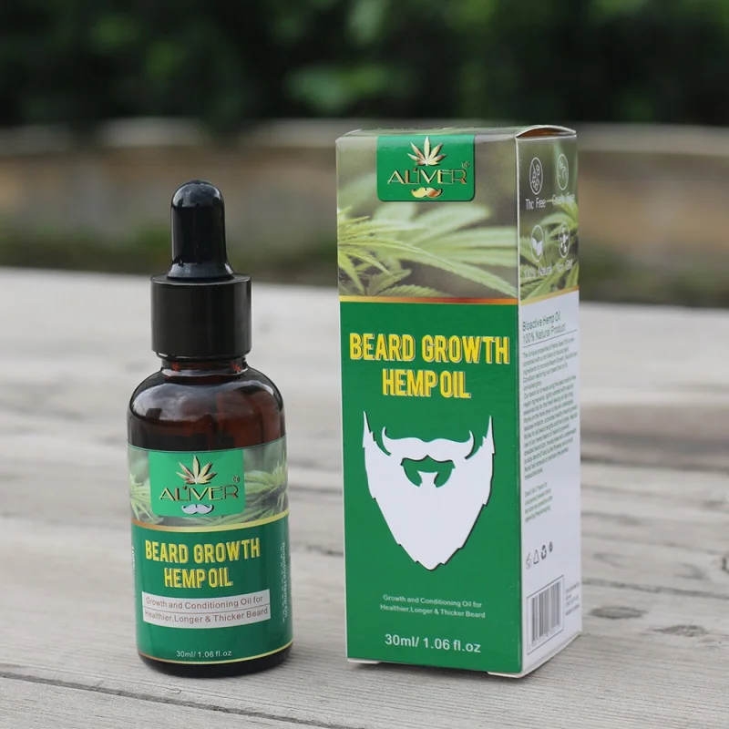 Men Liquid Beard Growth Essential HEMP Oil Fast Enhance Facial Whiskers Nutrition Moustache Beard Repair Growth Liquid
