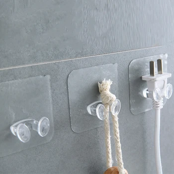 

Wall Storage Hook Power Plug Socket Holder Wall Adhesive Hooks Plug Hook for Kitchen Bathroom Accessories